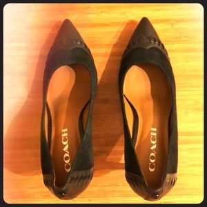 Coach ‘Sophie' Leather/Suede Pointy Toe Pump